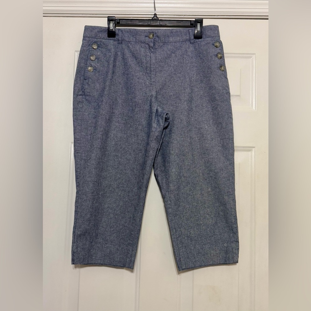 Talbots Petites 12p Denim Color Capri